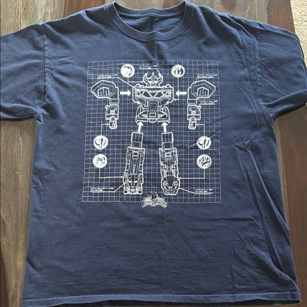 Navy Graphic T-Shirt with Robot Design